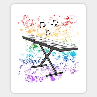 Piano Keyboard Rainbow Colours Pianist Musician Magnet